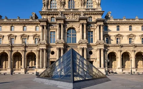 Visitatore con audioguida per un biglietto autonomo a ingresso riservato del Louvre